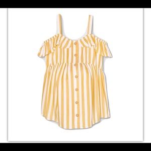 Isabel Maternity Yellow Stripe blouse